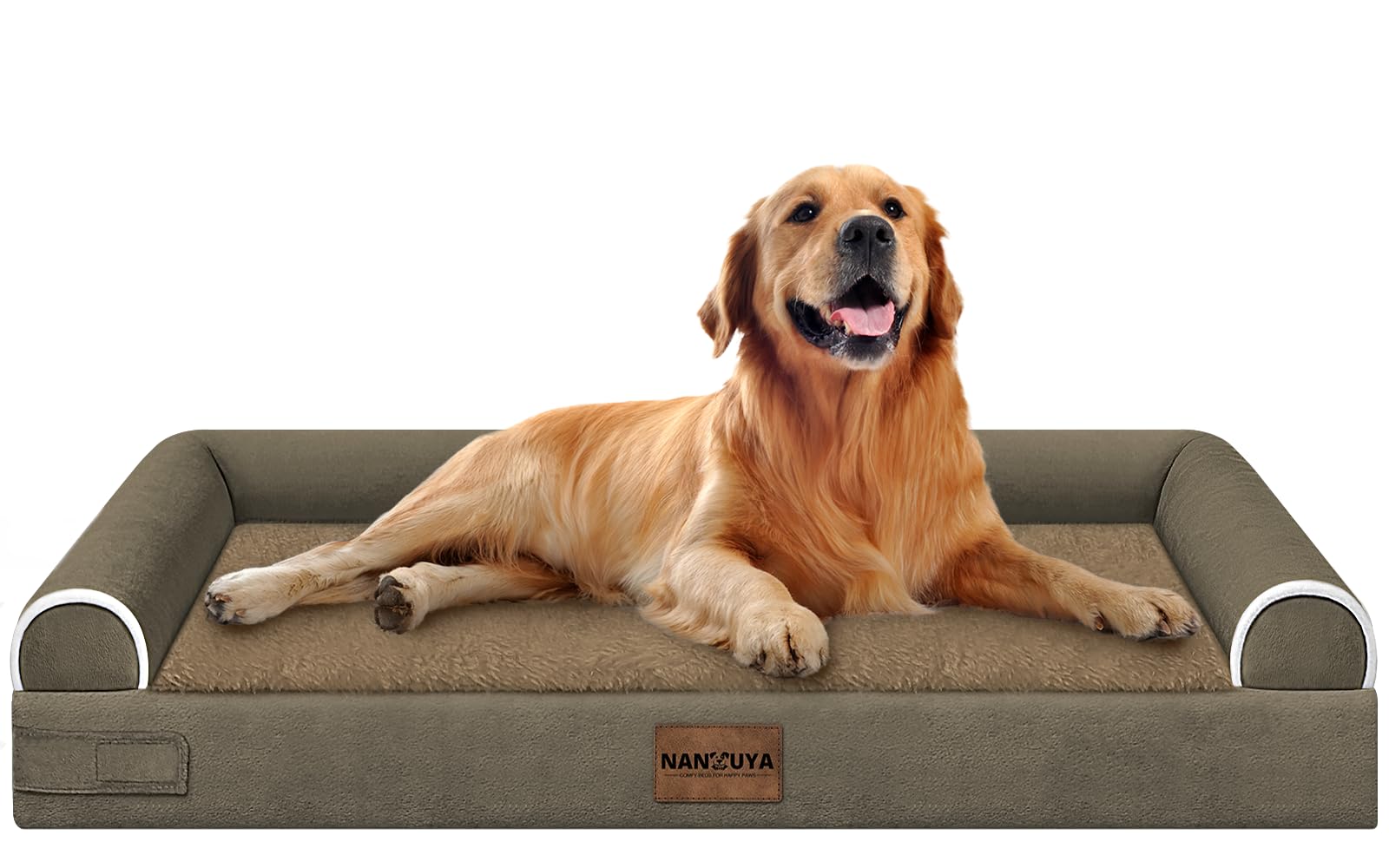 NANUYA large orthopedic dog bed with foam layer for even weight distribution