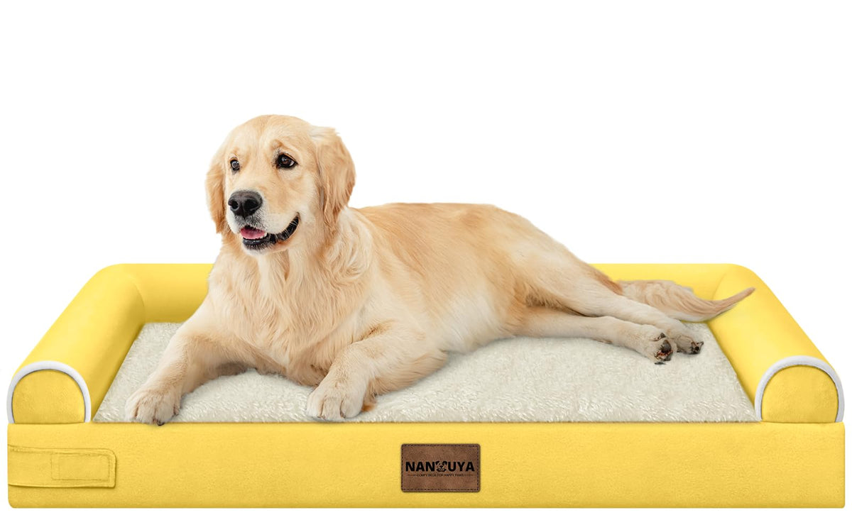 NANUYA large orthopedic dog bed foam provides steady joint support.
