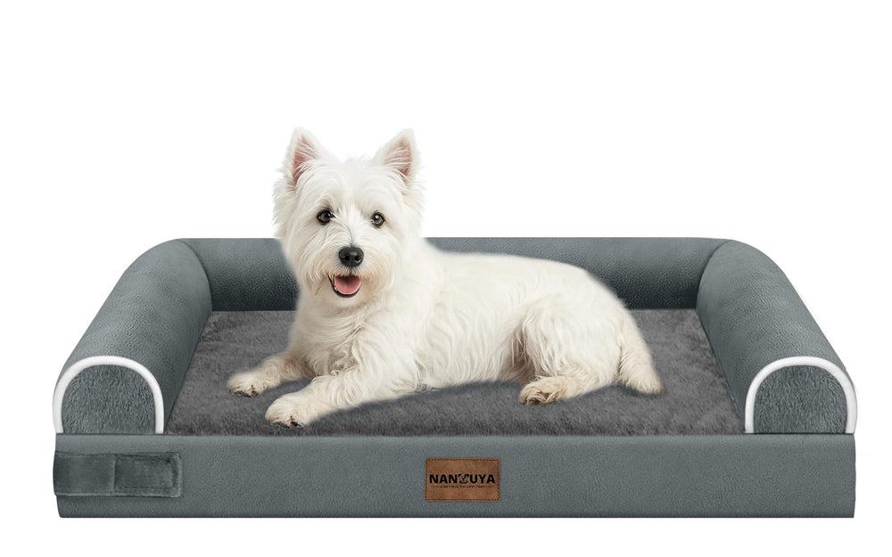 NANUYA medium dog bed with egg-crate foam provides joint-friendly support.