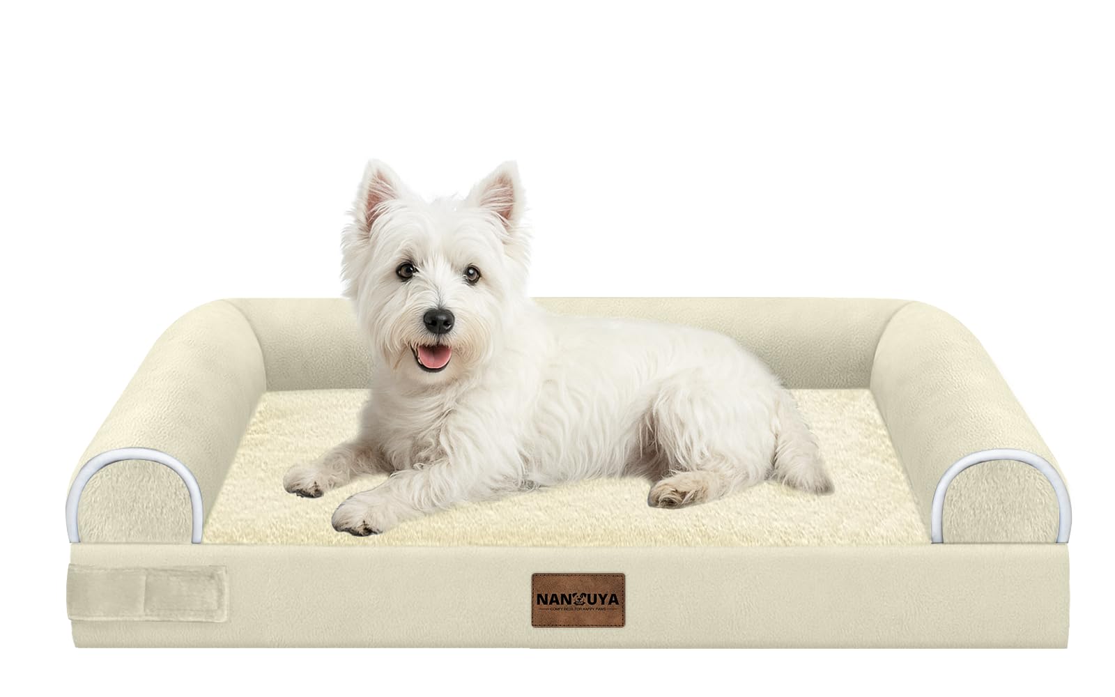 NANUYA medium dog bed with egg crate foam for even support.
