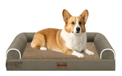 NANUYA medium large dog bed orthopedic egg crate foam for joint support and restful sleep.