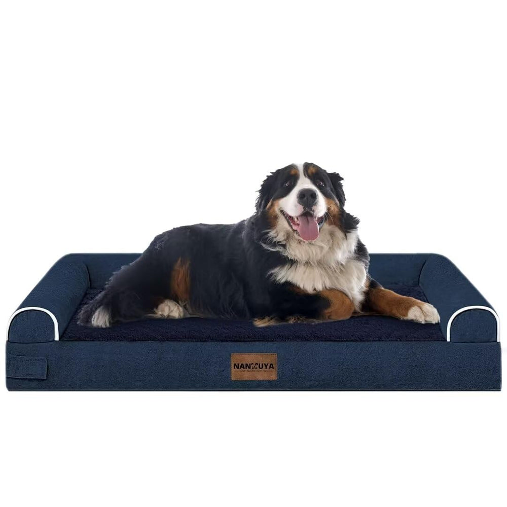 NANUYA navy dog bed offers cozy, durable comfort for large dogs