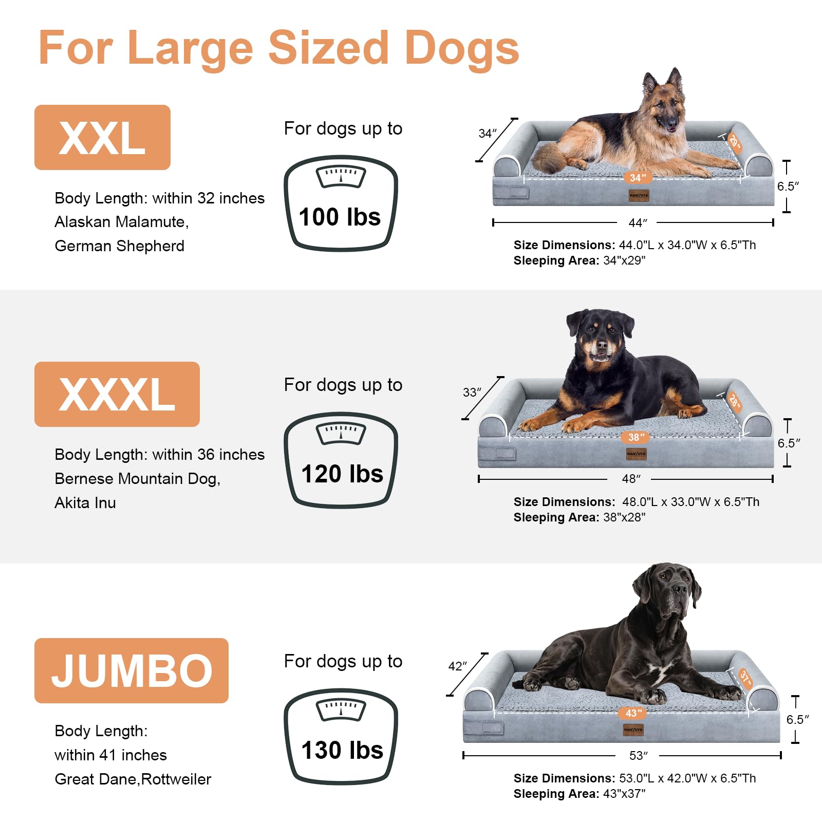 NANUYA non-slip bottom helps keep bed stable