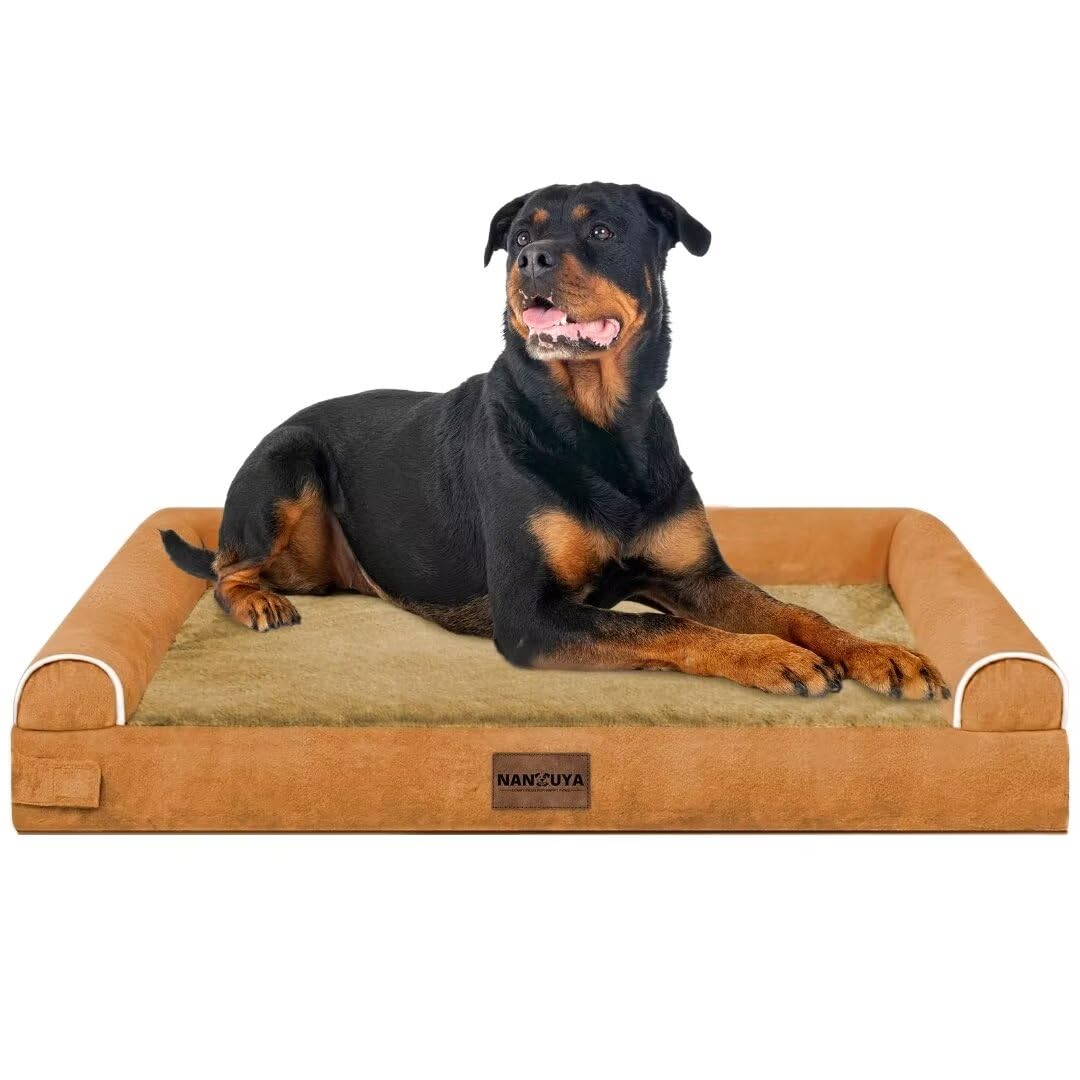 NANUYA orange dog bed cozy-snuggle for home use
