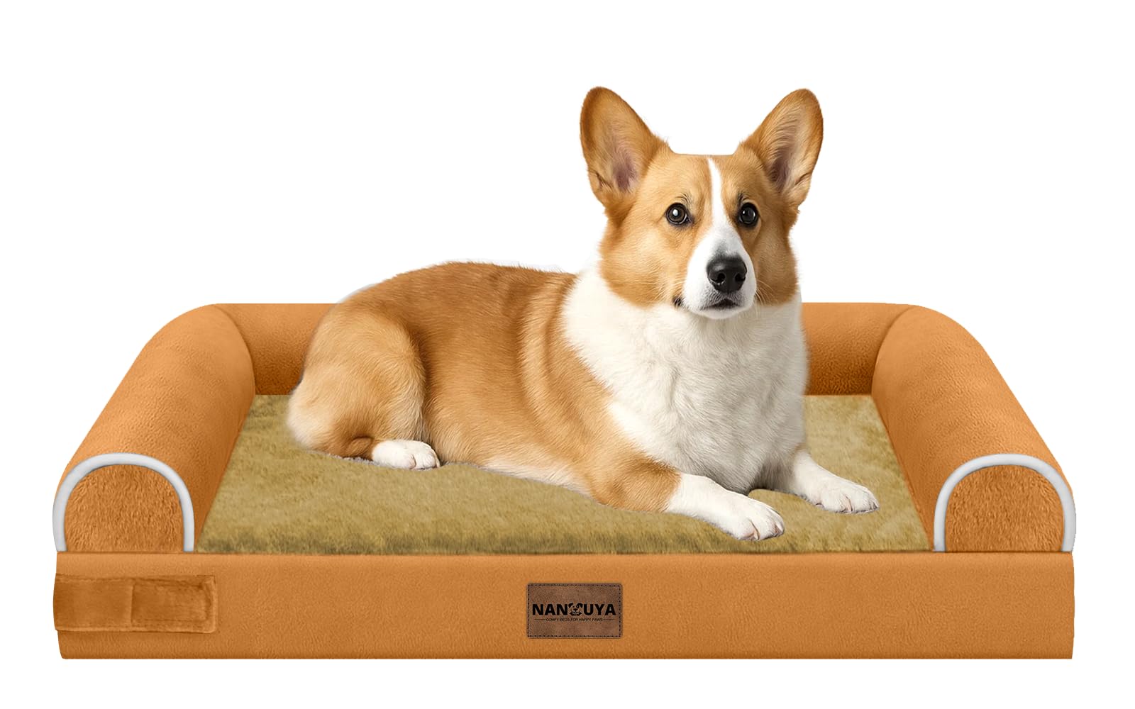 NANUYA orthopedic dog bed with egg crate foam supports joints for restful sleep