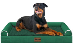 NANUYA orthopedic dog bed with egg crate foam supports joints for older dogs.