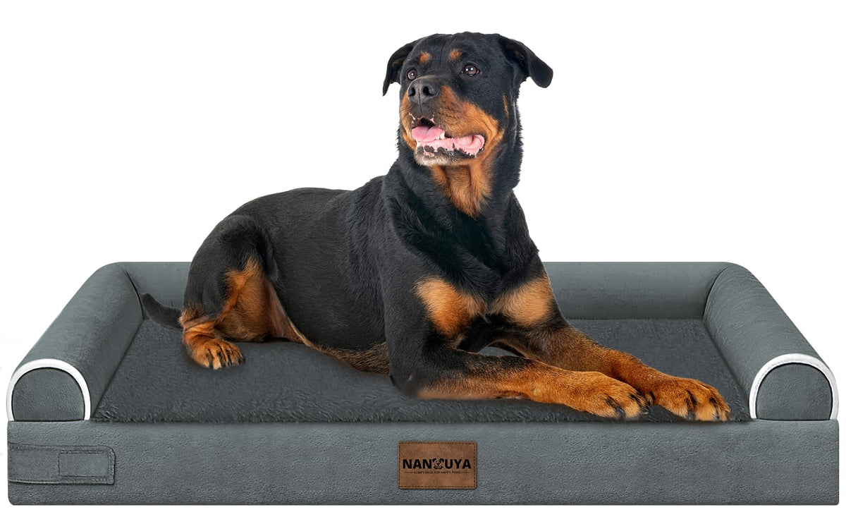 NANUYA orthopedic large dog bed foam closeup with joint support.