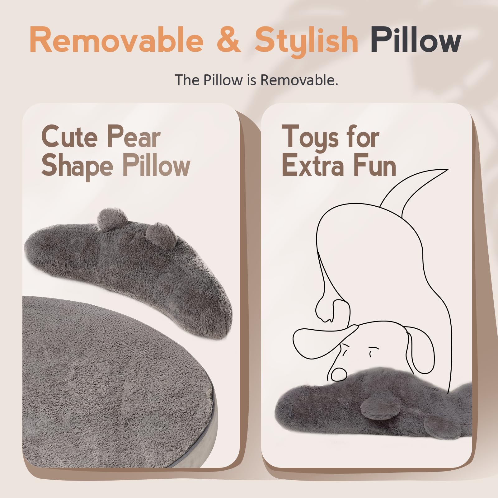 NANUYA plush velvet fabric adds soft comfort and durable style.