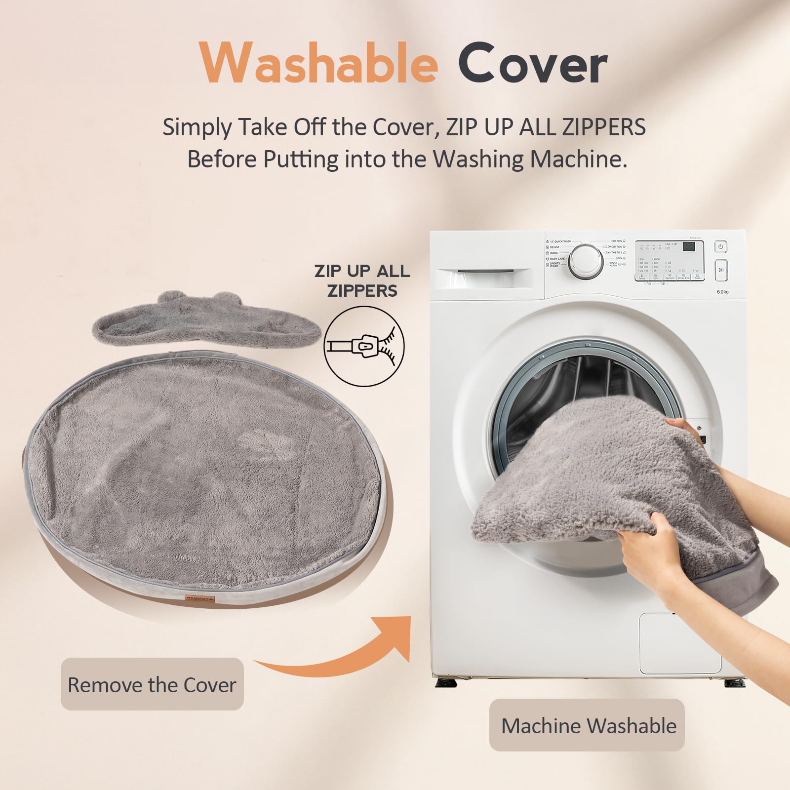 NANUYA removable cover enables easy cleaning and quick maintenance.