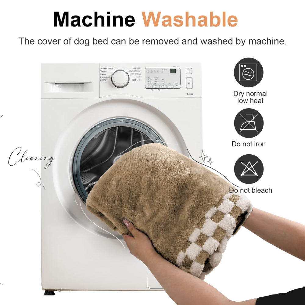 NANUYA removable cover with dual zippers for easy washing.
