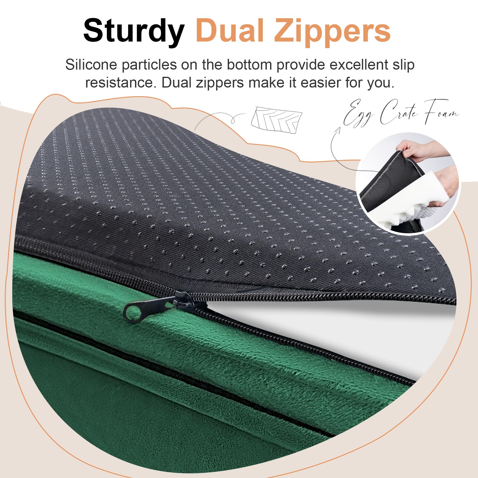 NANUYA removable cover zipper enables quick machine washing.