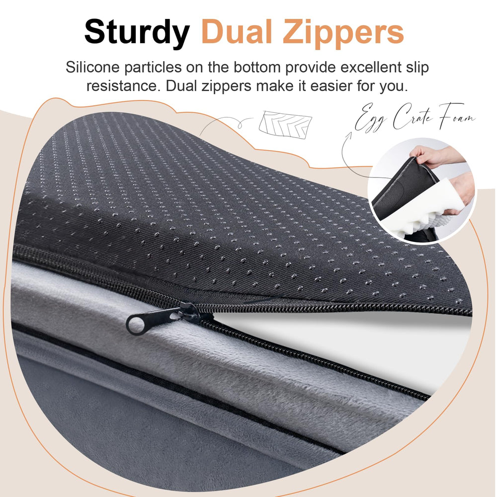 NANUYA removable cover with dual zippers for washing