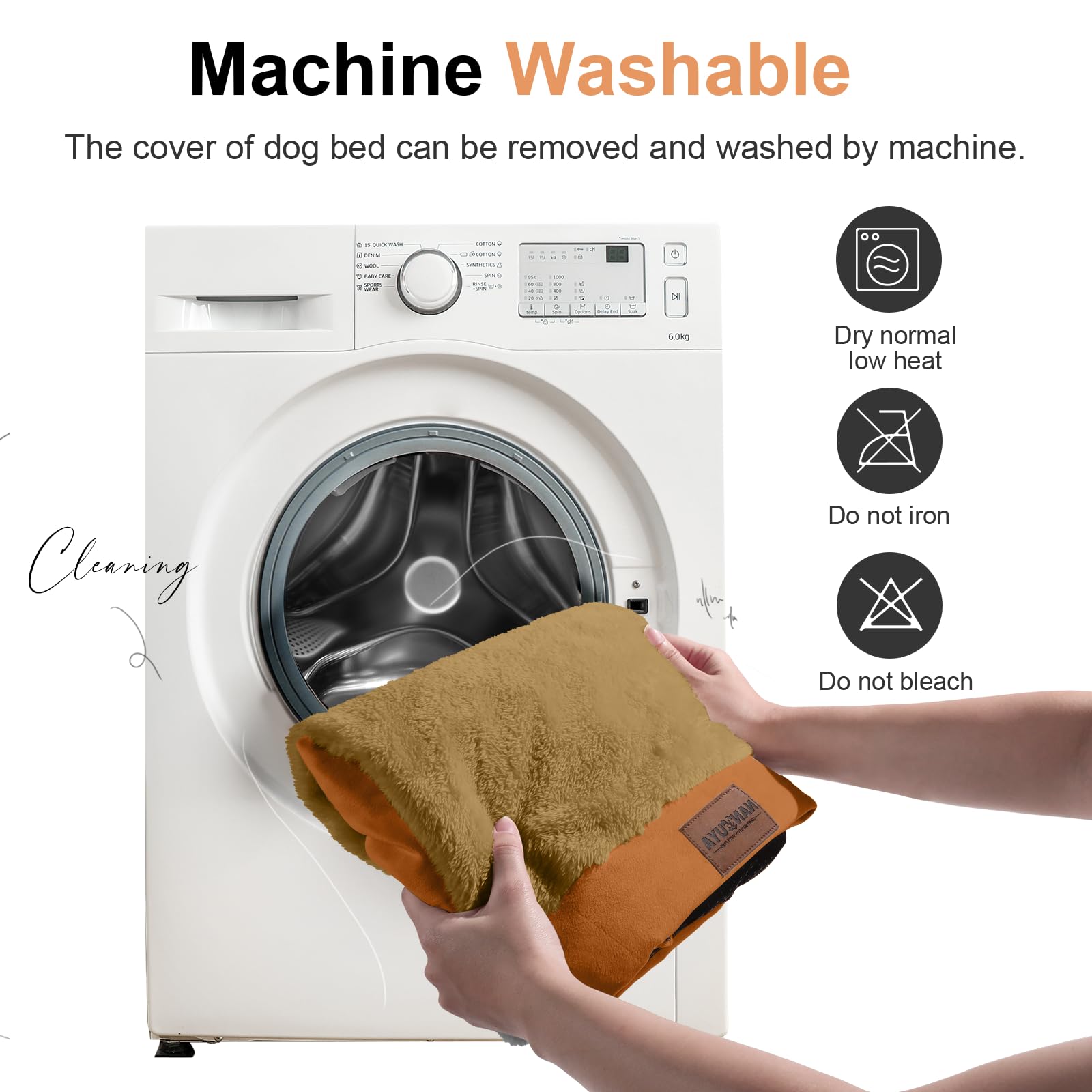 NANUYA removable zippered cover enables quick washing.