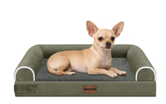 NANUYA small dog bed shows egg-crate foam for gentle joint support