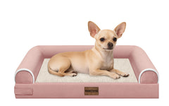 NANUYA small dog bed with orthopedic egg-crate foam supports joints during rest.