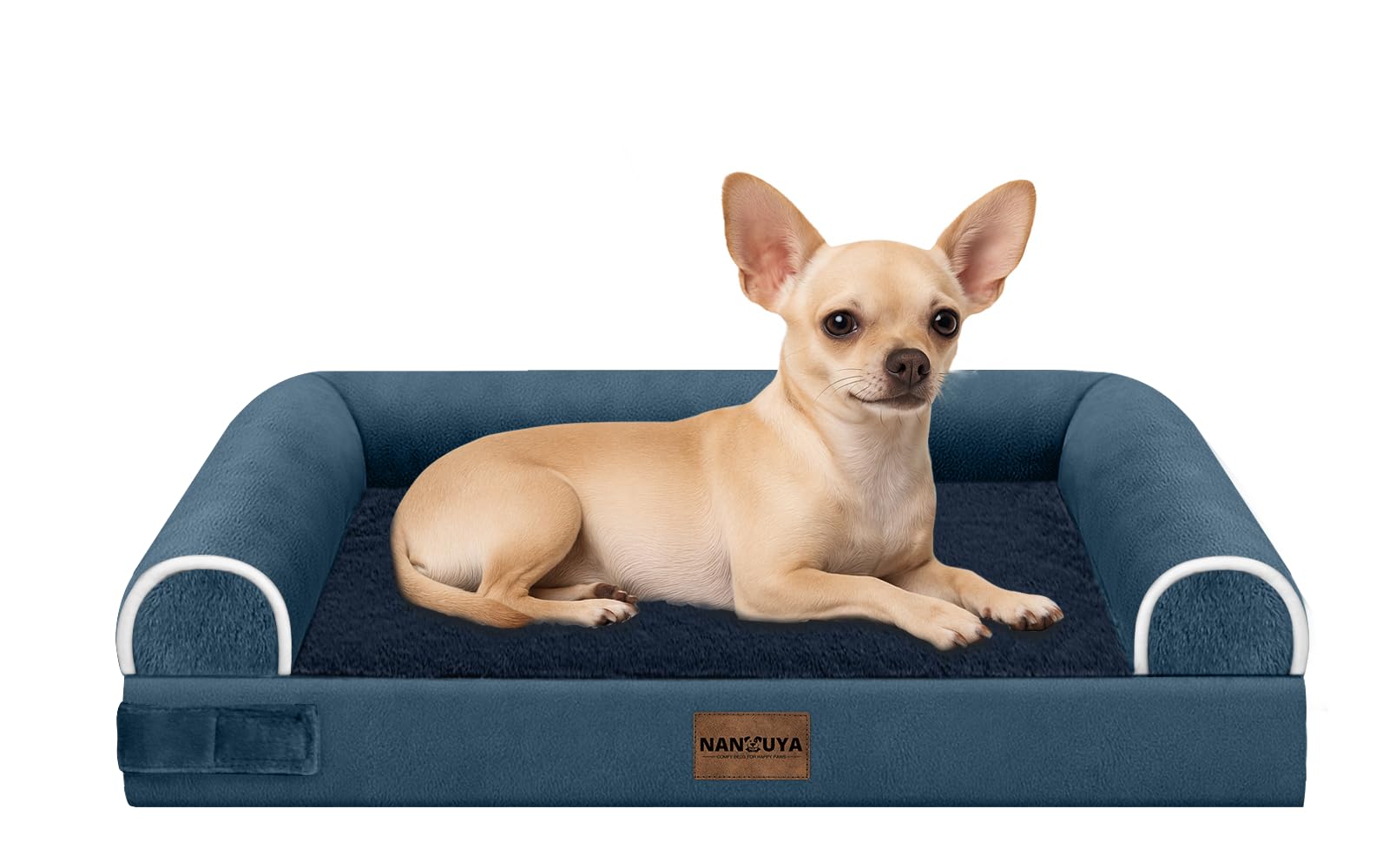 NANUYA small dog bed orthopedic egg crate foam provides joint-supporting comfort.