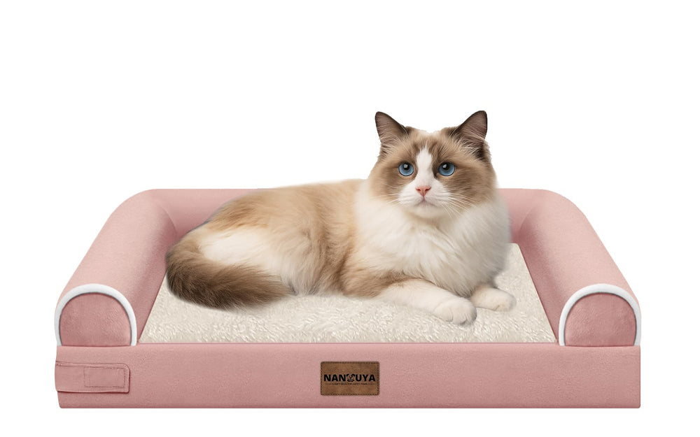 NANUYA small dog bed orthopedic egg crate foam with plush comfort