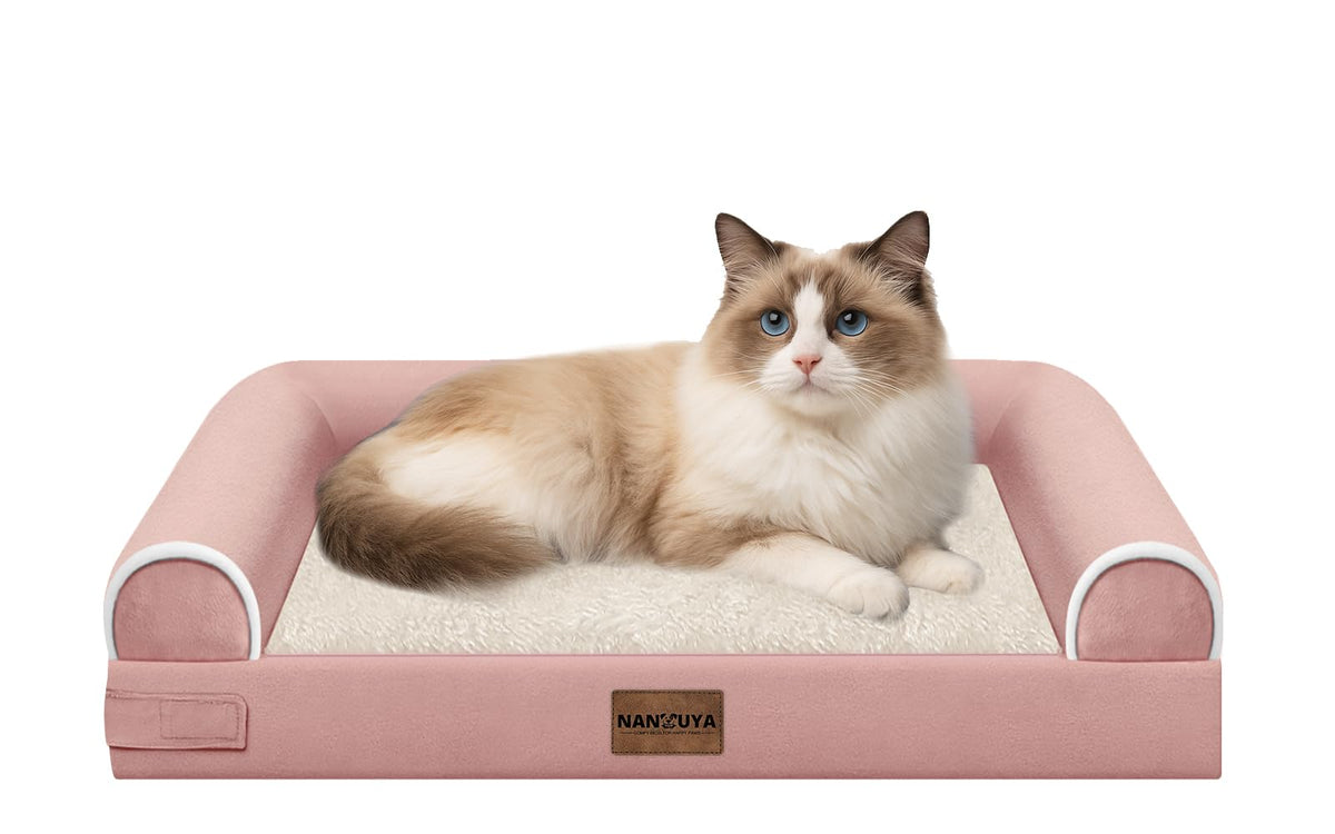 NANUYA small dog bed orthopedic egg crate foam with plush comfort