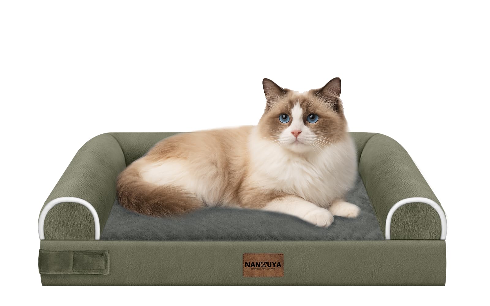 NANUYA small dog bed with orthopedic egg crate foam supports petite pets.