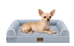 NANUYA small dog bed orthopedic egg crate foam offers cozy joint support for tiny pets.