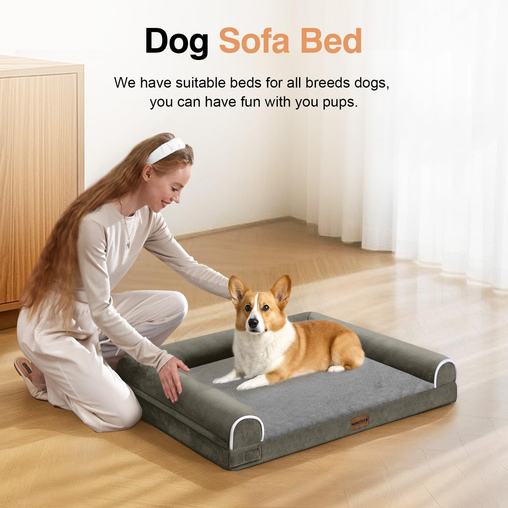 NANUYA bed with three-sided bolster creating a cozy nest