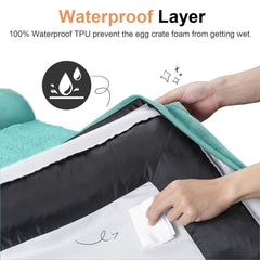 NANUYA three-sided bolster supports head and neck for cozy nesting.