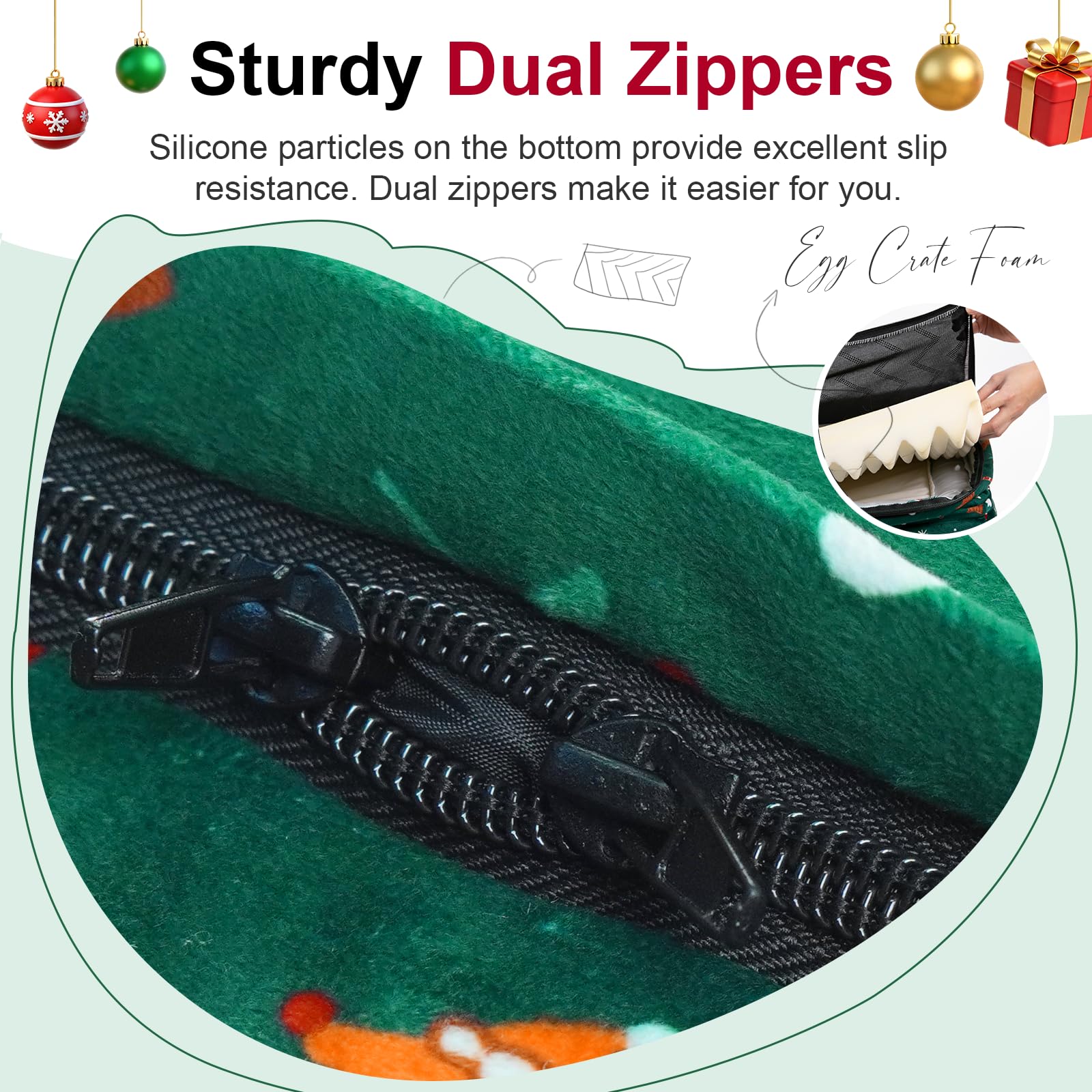 NANUYA waterproof cover protects foam on green orthopedic bed