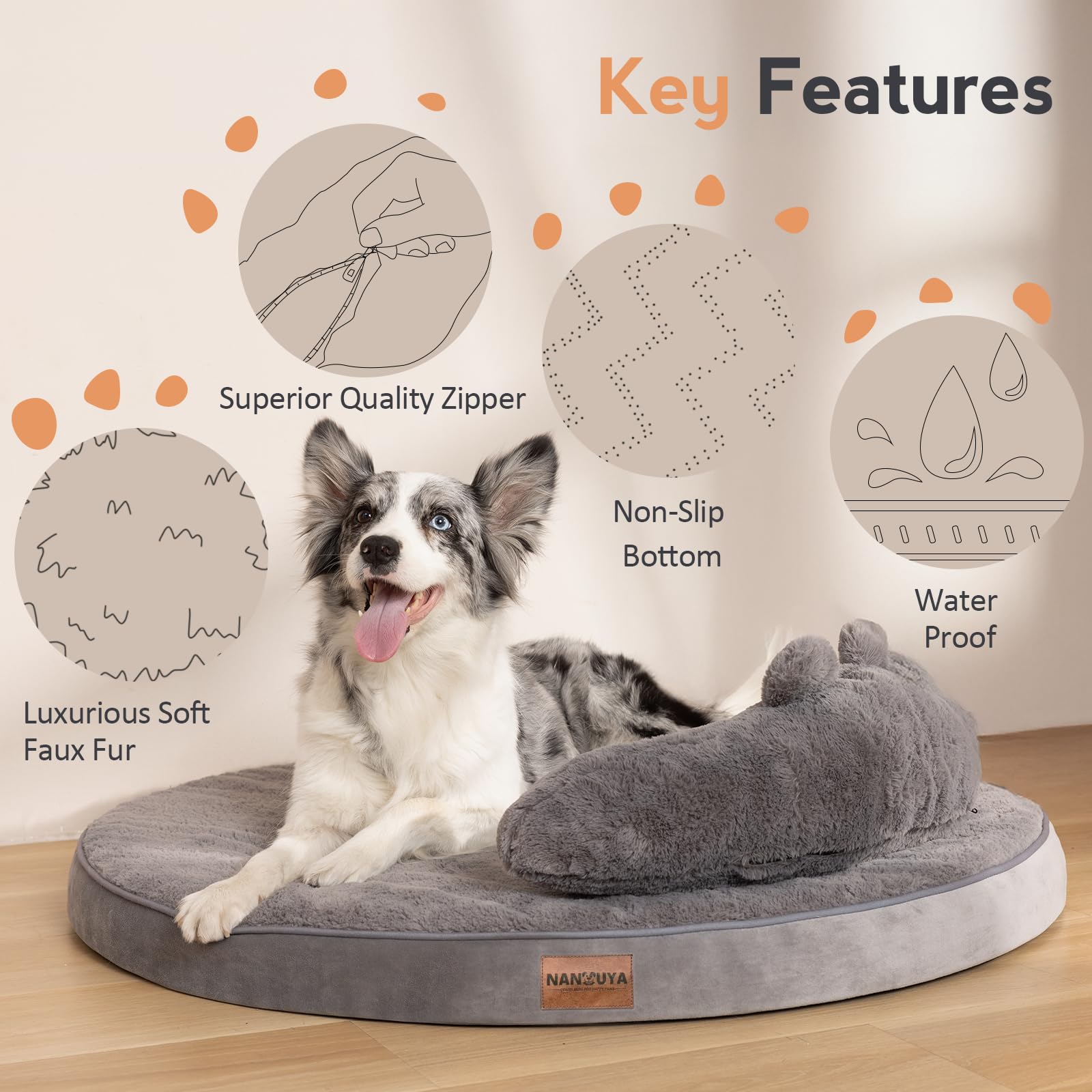 NANUYA waterproof washable cover keeps moisture out and beds clean.