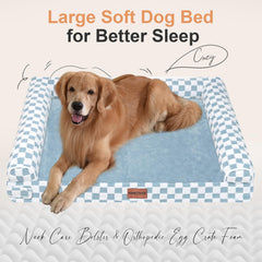 NANUYA egg crate foam base on large bed supports breathable comfort.