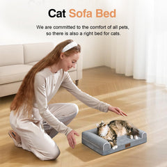 NANUYA XXS bed with 3-sided bolsters creates a secure curled-or-stretched retreat