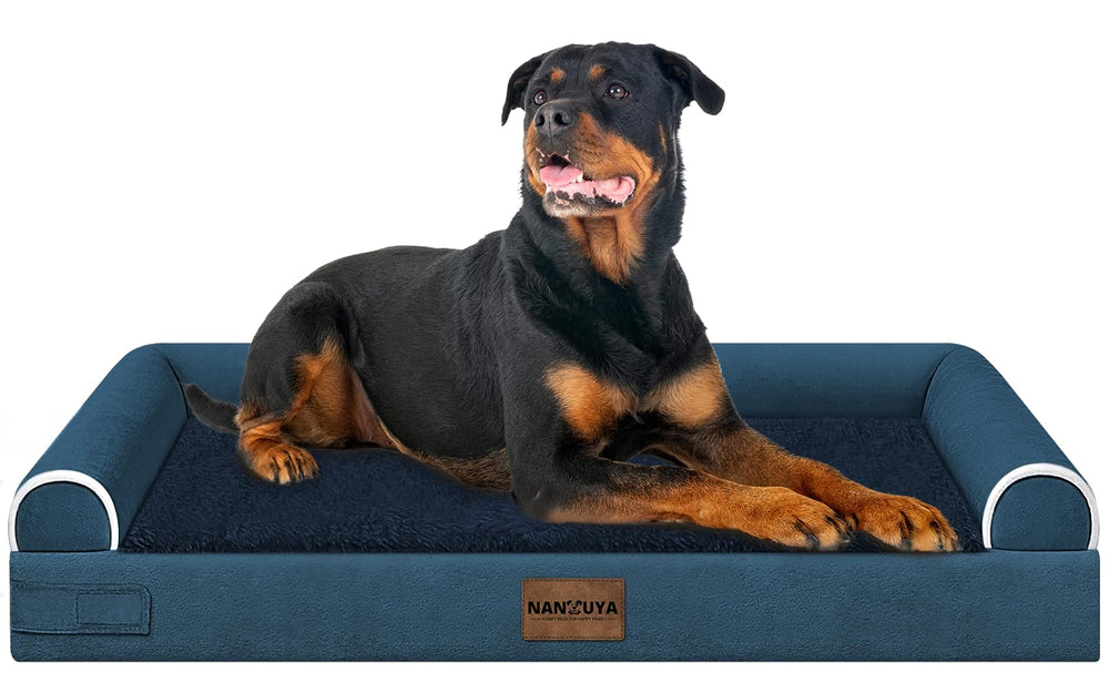 NANUYA large dog bed orthopedic waterproof cover shows easy-clean protection for spills.
