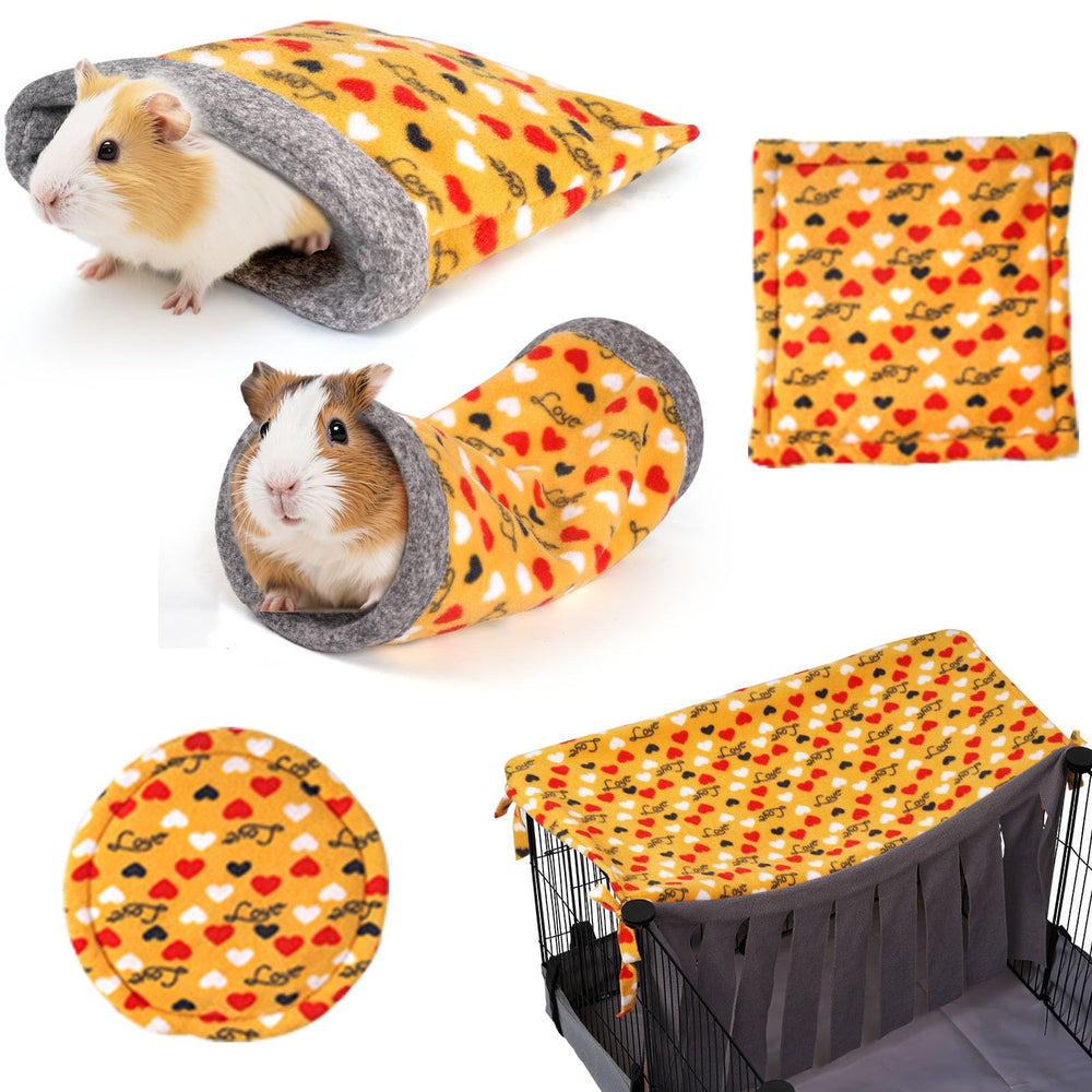 NAPLORD 5-piece small pet fleece set snuggle sack promotes cozy naps and secure floor time.