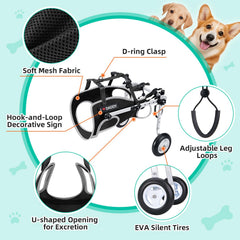 Nasjac dog wheelchair harness-breathable-mesh keeps pets cool and comfortable.
