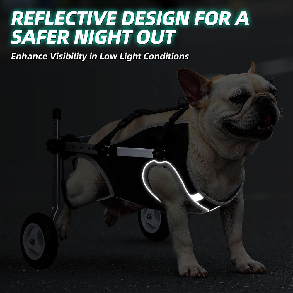 Nasjac dog wheelchair leash-ring-back enables easy control during outdoor use.