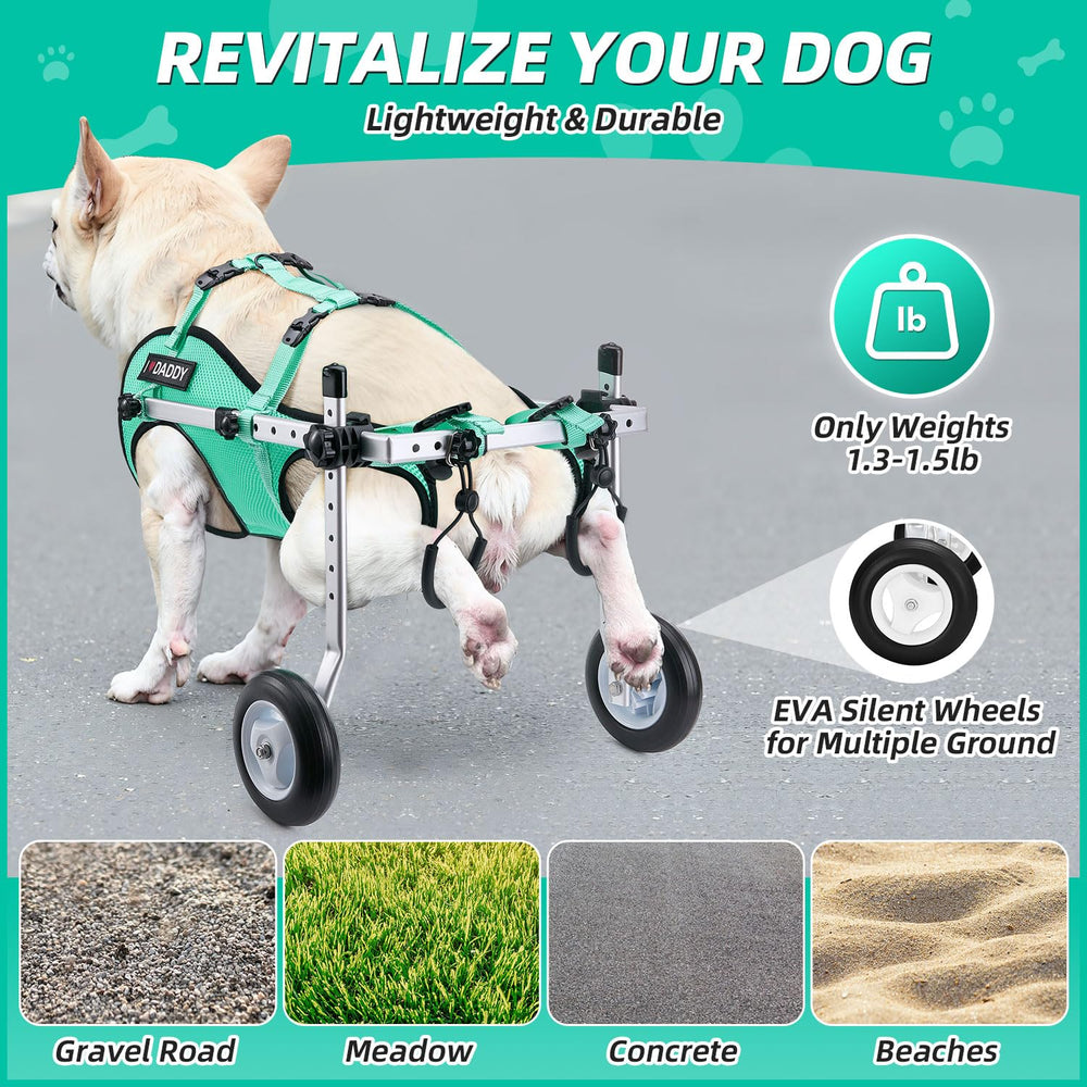 Nasjac dog wheelchair leash ring enables safer outdoor control.