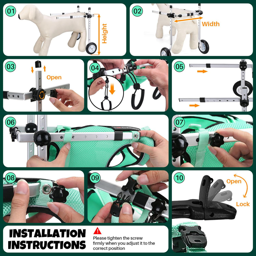 Nasjac dog wheelchair outdoor-use-daily-travel supports continuous outings.
