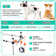 Nasjac dog wheelchair reflective-stripes safety during evening walks.