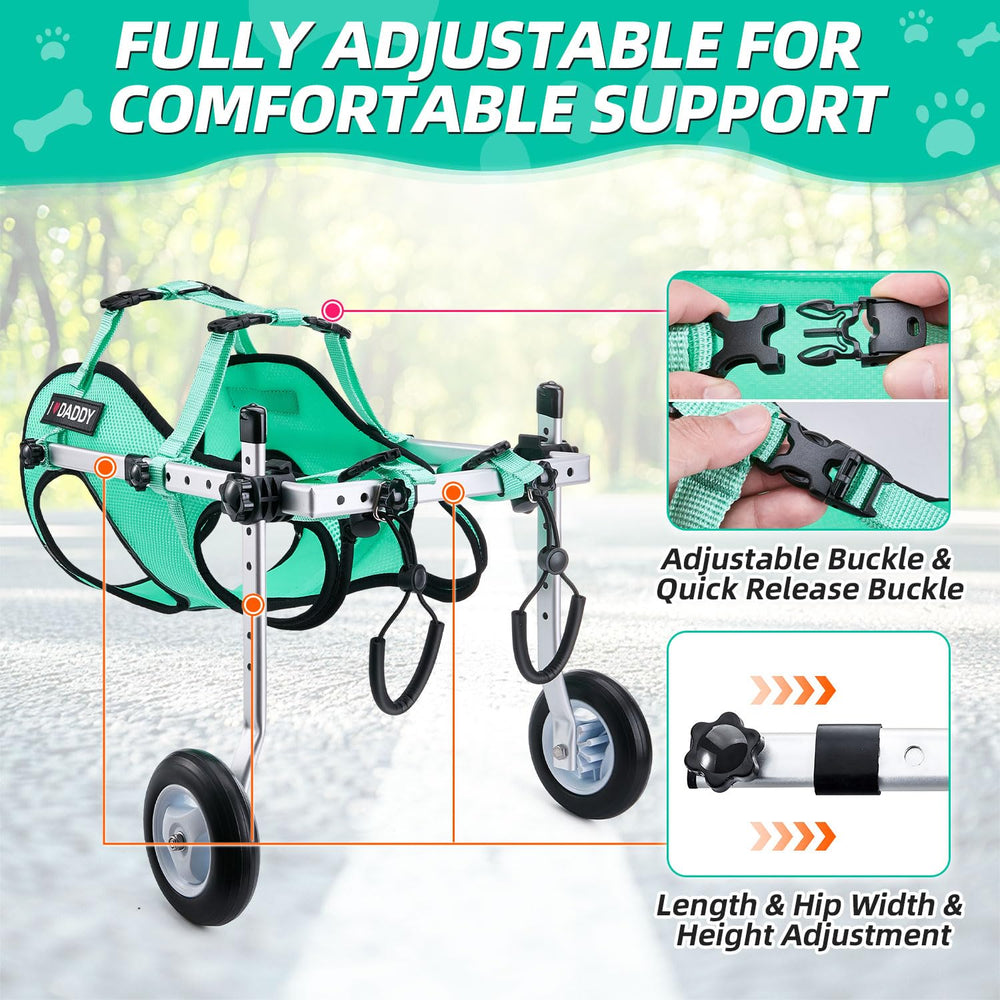 Nasjac dog wheelchair soft mesh harness prevents rubbing and overheating.