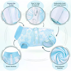 Nasjac Recovery Suit cone alternative prevents licking after surgery.