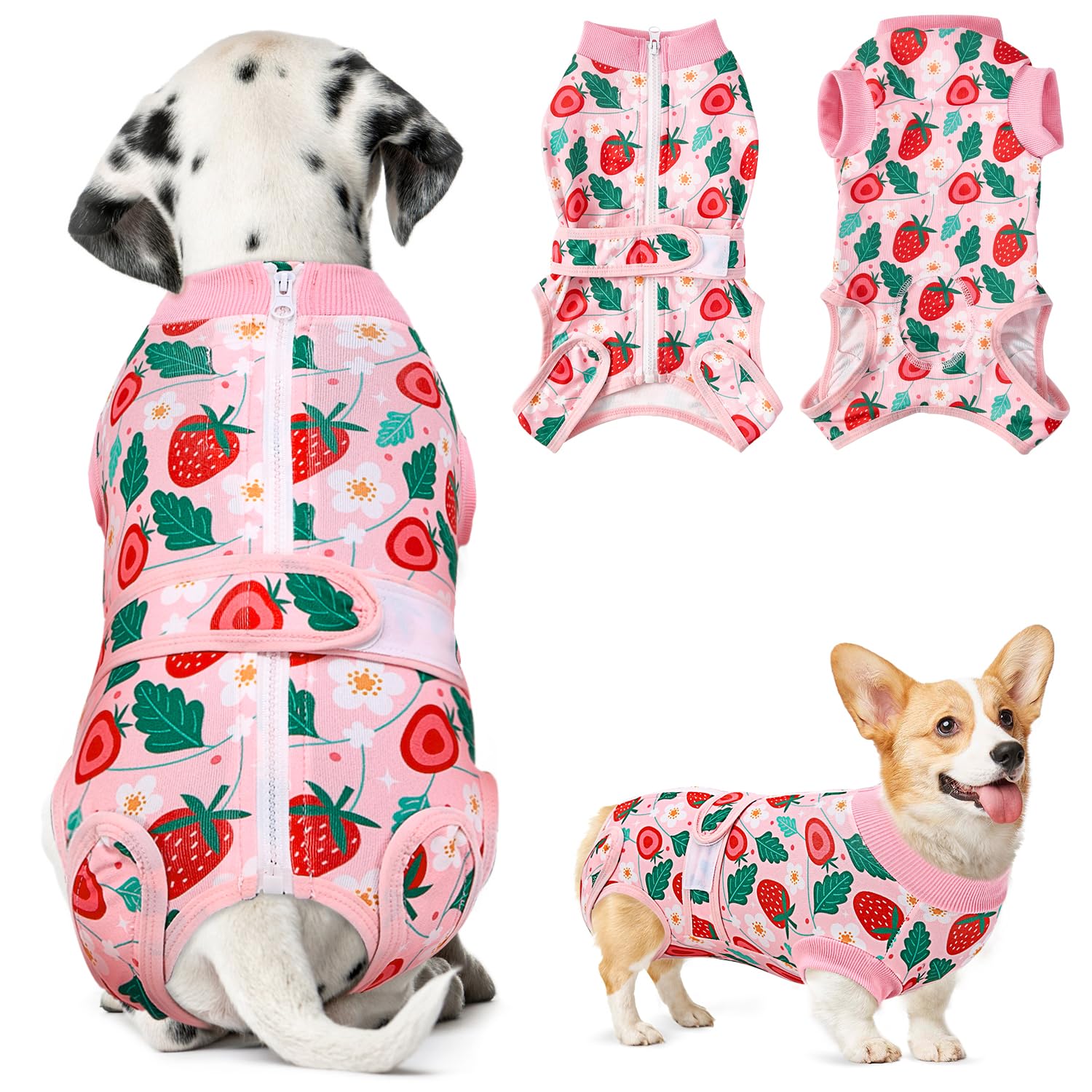 Nasjac Recovery Suit dog back-zipper design for easy wear and protection