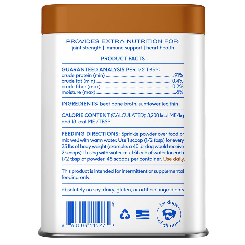 Native Pet bone broth grass-fed beef closeup — organic, high-quality nourishment for dogs.
