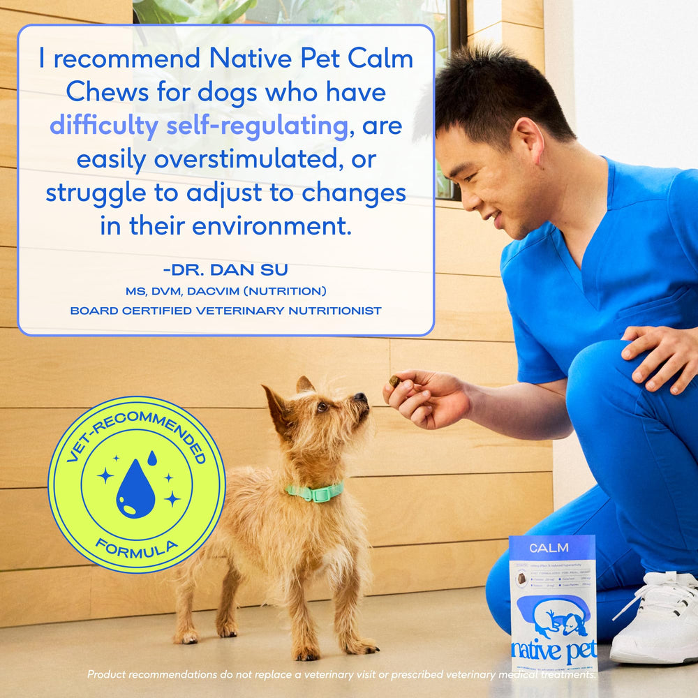 Native Pet Calming Chews puppy-safe formula for puppies.