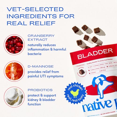 Native Pet Dog UTI Treatment USA-made label indicating quality