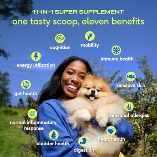Native Pet dog vitamins bowl-topper shows convenient meal-time nutrition boost for dogs.