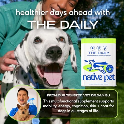 Native Pet dog vitamins DHA taurine support for heart and brain health.