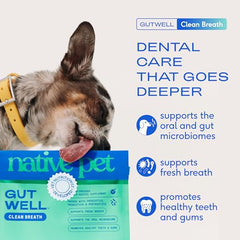 Native Pet GutWell dental powder scoop sprinkled on food