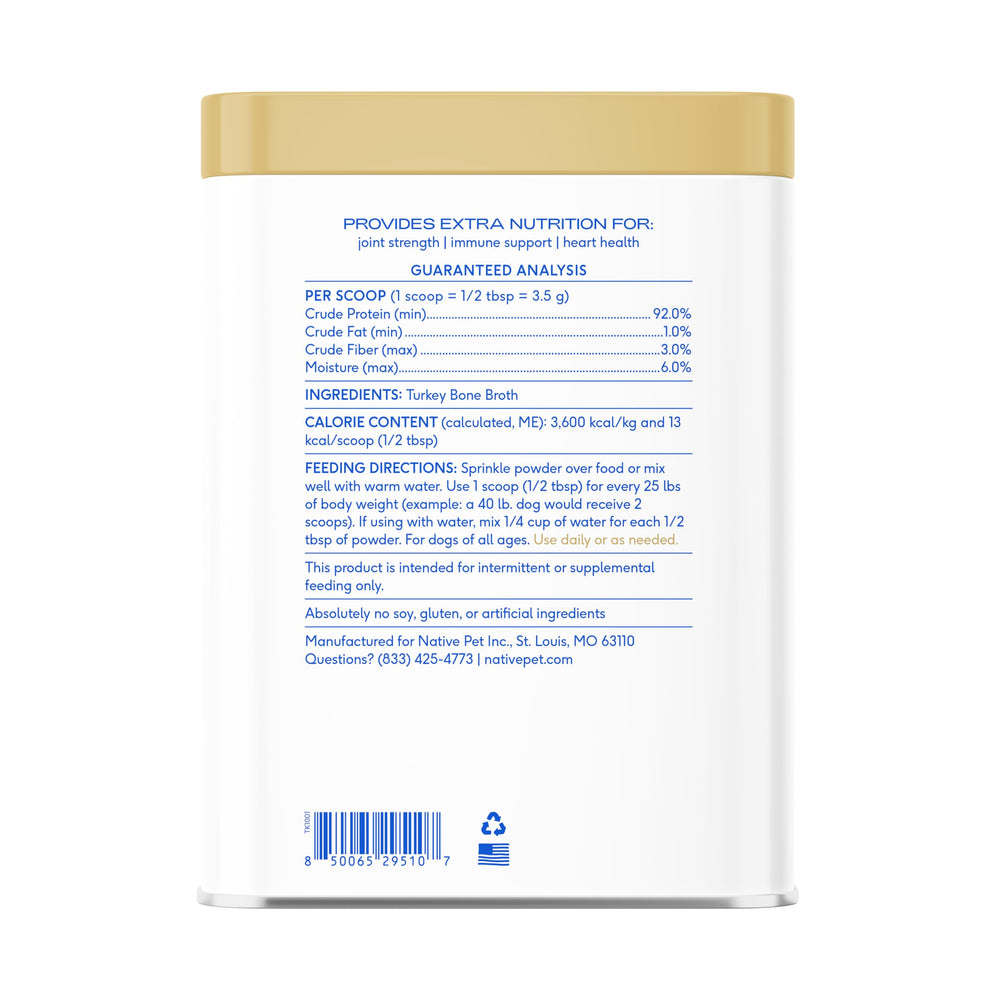 Native Pet hydration and energy booster broth for active pets