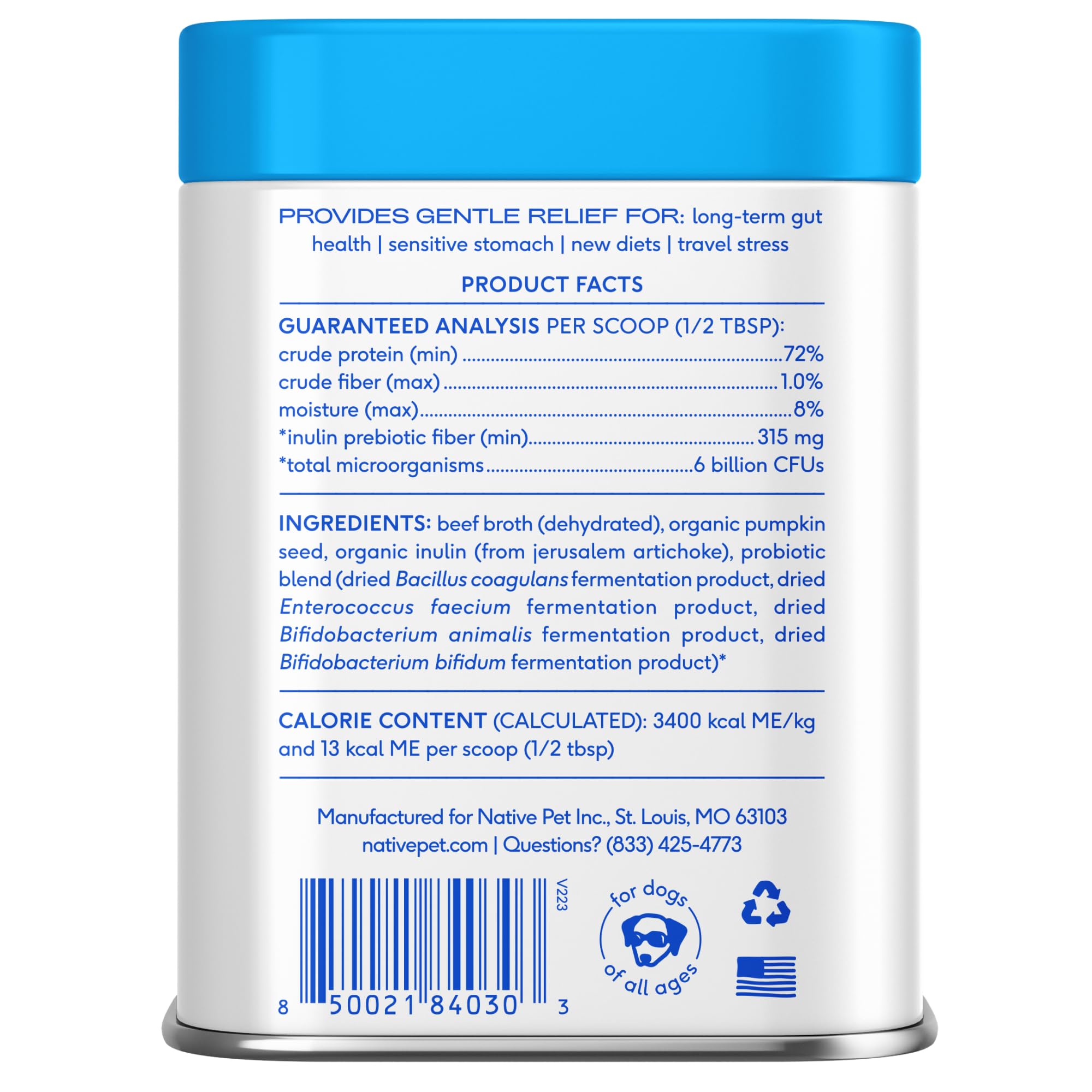 Illustration of immune and overall wellness support from Native Pet Probiotics
