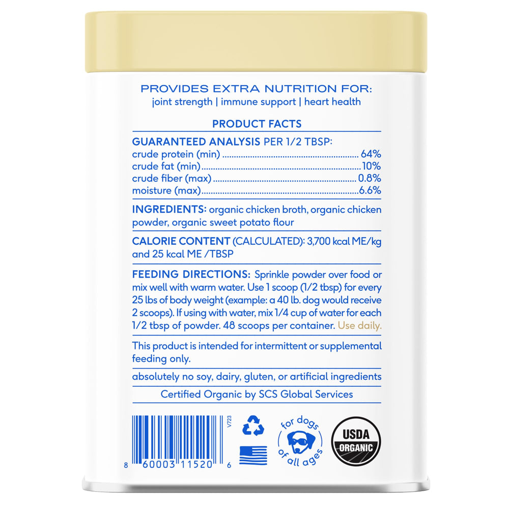 Native Pet vet-formulated bone broth ready to mix with meals.