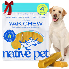 Native Pet yak-cheese-himalayan-dog-chews-pack: long-lasting dental chews for large dogs.